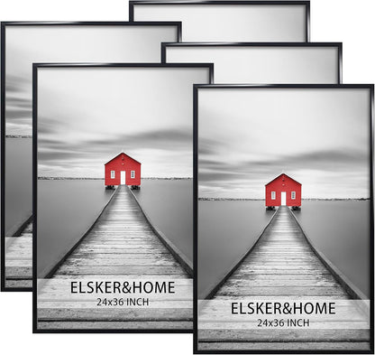 ELSKER&HOME 22.375 x 34 Poster Frame 3 Pack, Black Picture Frame for Horizontal or Vertical Wall Mounting, Sturdy and Scratch-proof
