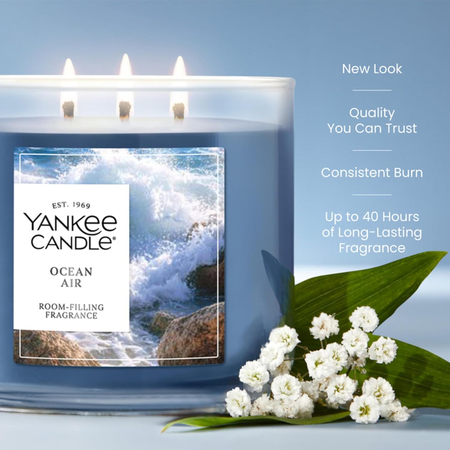 Yankee Candle Large Tumbler Scented Candle with up to 80 Hour Burn Time, Premium Plant Wax Blend for Consistent Burn, 20 oz Tumbler Candle with Room Filling Fragrance, Midsummer's Night