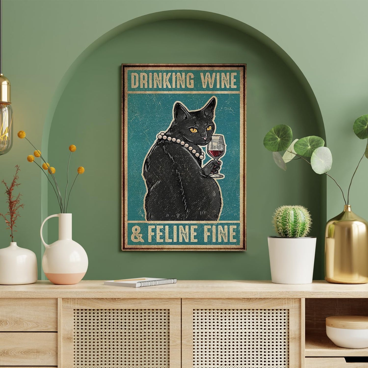 DIHSIEG 12x16 Canvas Wall Art funny bathroom wall art Print Poster Vintage Poster Frameless Floral Can be hung on the Wall Heal Your Heart poster Wall Art Canvas