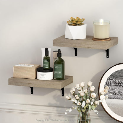 Furinno Rossi 5-Tier Wall Mount Floating Radial Corner Shelf, White