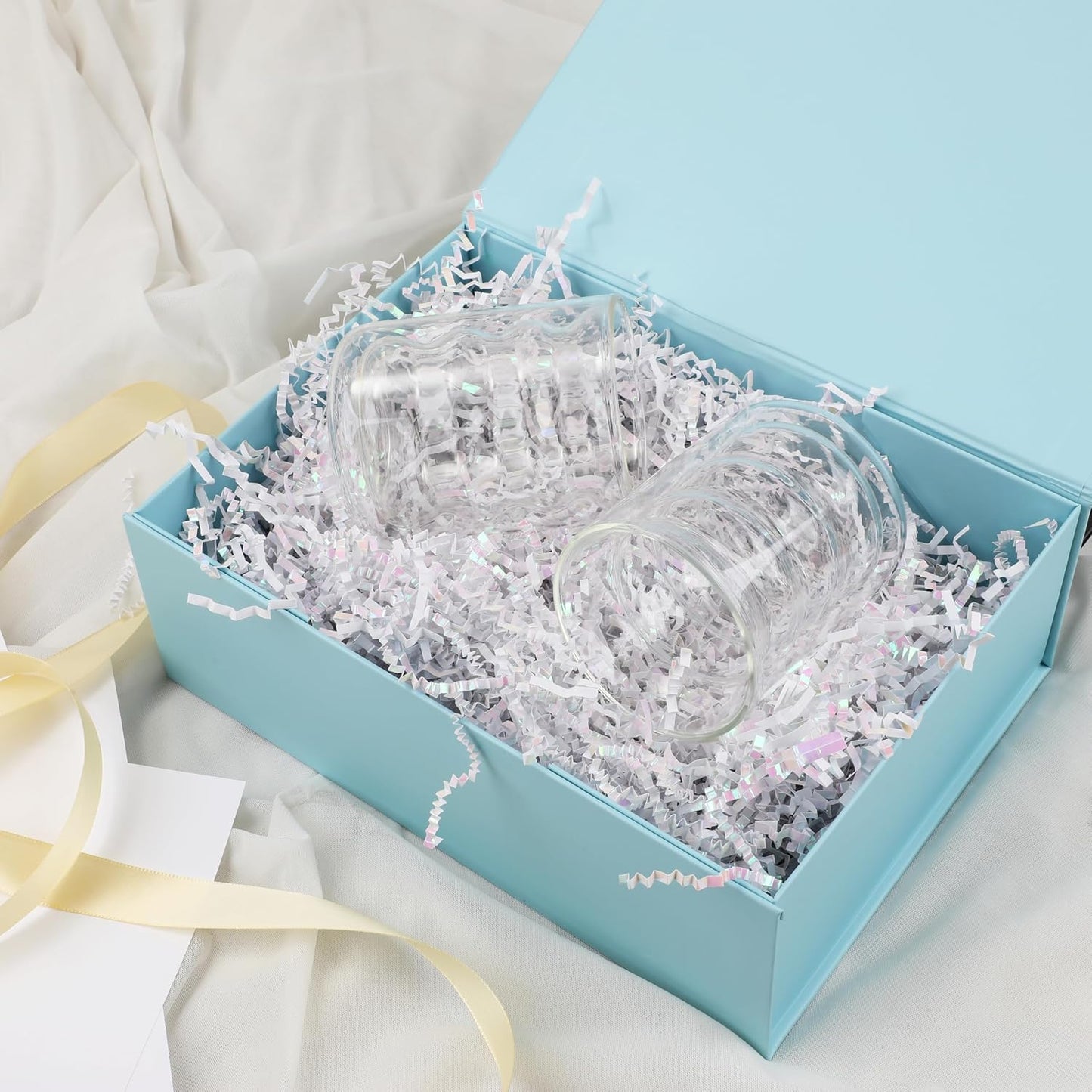 Pink Gift Box,10x7.3x3.5 Gift Boxes With Lids For Presents Includes Ribbon And Diy Printable Sticker Paper,Bridesmaid Proposal Box,Magnetic Gift Box For Birthday,Wedding,Graduation - Colors A