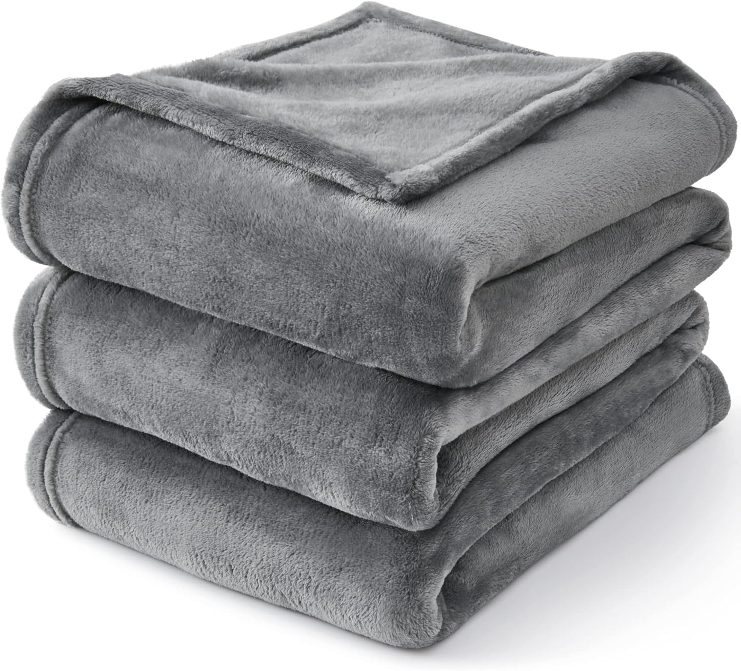 BEDELITE Fleece Blanket Black Throw Blankets for Couch & Bed, Luxury Plush Cozy Fuzzy Blanket 50x60 inches, Super Soft Warm Lightweight Throw Blanket for Travel Camping - Colors B