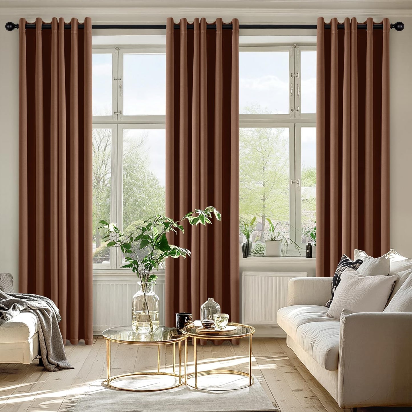 MIULEE Blackout Curtains for Bedroom Living Room 2 Panels, Thermal Insulated Room Darkening Drapes Grommet Noise Reducing Light Blocking Window Treatments 63 Inches Long 40x63 Inch Black - Colors A