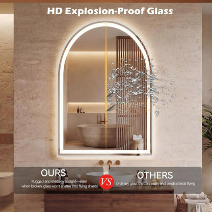 NEWBULIG 20IN Round Bathroom Wall Mirror, Modern Vanity Mirrors for Over Sink, HD Glass Decorative for Entryway, Bedroom & Living Room, Gold