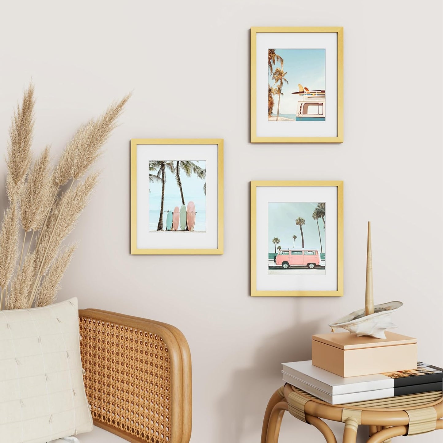 Vittanly 11x14 Picture Frame, Display Pictures 8x10 with Mat or 11x14 without Mat, Photo Frame for Wall Mounting, Black, 1 Pack - Colors A