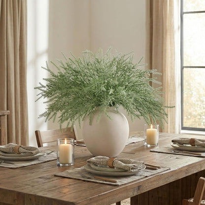 HyeFlora 5PCS Artificial Eucalyptus Leaves Stem Plants for Spring Decor, 32.7 inch Fake Leaves Greenery Branches Green Shrubs Silk Faux Foliage DIY Stems for Festival Home Kitchen Farmhouse(Green)