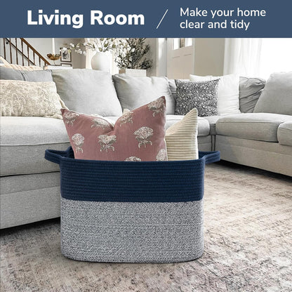 Goodpick Cube Storage Bins - Towel, Book, Cloth, Shoes, Closet Shelf Woven Baskets for Office, Baby Laundry, Toys, 13''x10''x9''
