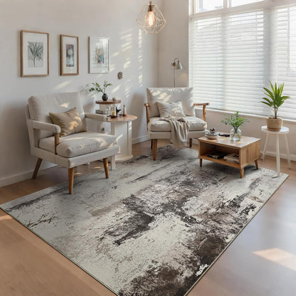Ompaa 2x6 Rug Runners for Hallways Kitchen Runner Rug Non Slip Washable Grey Long Runner Rugs with Rubber Backing Soft Abstract Carpet Runner for Hallways, Kitchen, Bedroom, Bathroom, Entryway - Colors B