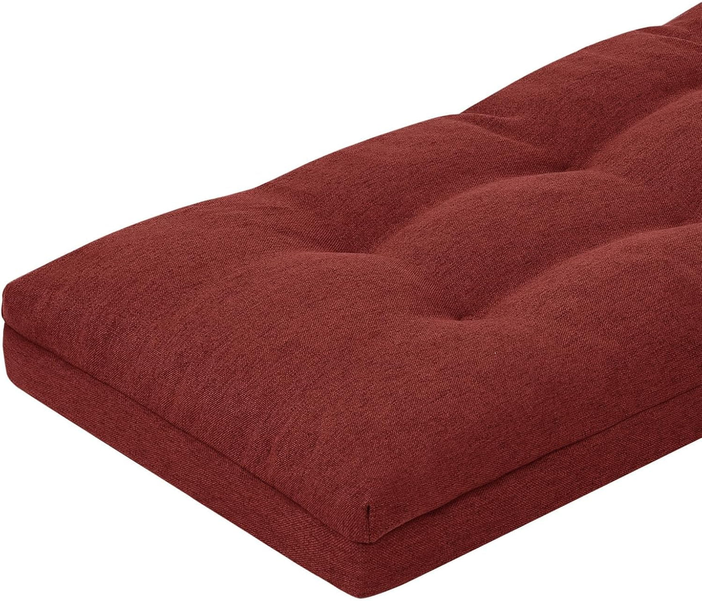 baibu 40 Inch Dual-Layer Patent Design Memory Foam Bench Cushion, Non-Slip Indoor Bench Cushion Standard Size Foam Pad with Machine Washable Cover (Dark Grey, 40x16x3in)