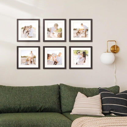upsimples 8x10 Picture Frame, Display Pictures 5x7 with Mat or 8x10 Without Mat, Wall Hanging Photo Frame, Black, 1 Pack - Colors A