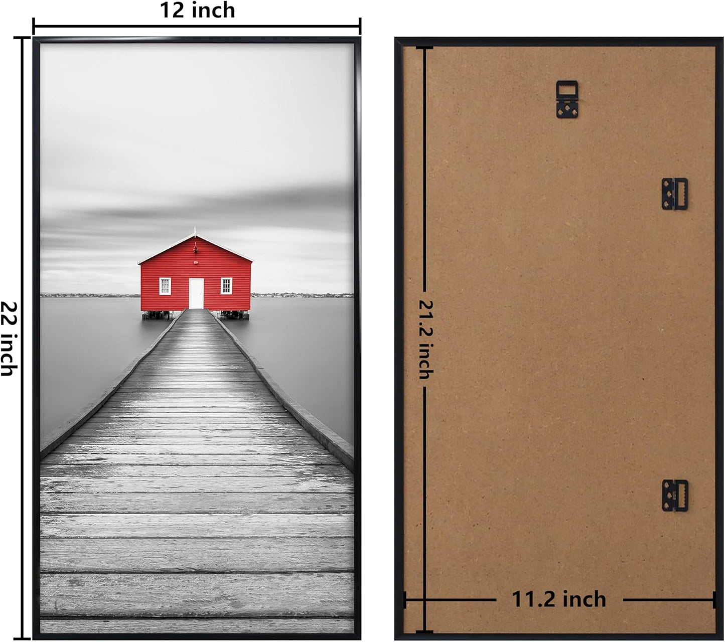 ELSKER&HOME 22.375 x 34 Poster Frame 3 Pack, Black Picture Frame for Horizontal or Vertical Wall Mounting, Sturdy and Scratch-proof