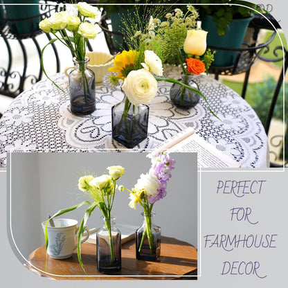 Bud Vases Set of 12, Clear Glass Bud Vase in Bulk, Small Vases for Centerpiece Mini Modern Flower Vase Transparent, Wedding Party Table Home Decor