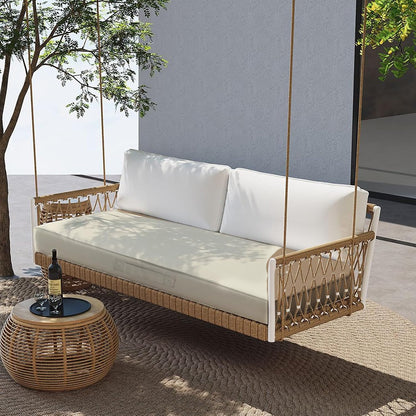 Outdoor Bench Cushion 48x18 Inch Waterproof with Memory Foam,Patio Bench Cushions for Outdoor/Indoor Furniture Porch Swing Cushion with Handle and Adjustable Strap,Navy Bule
