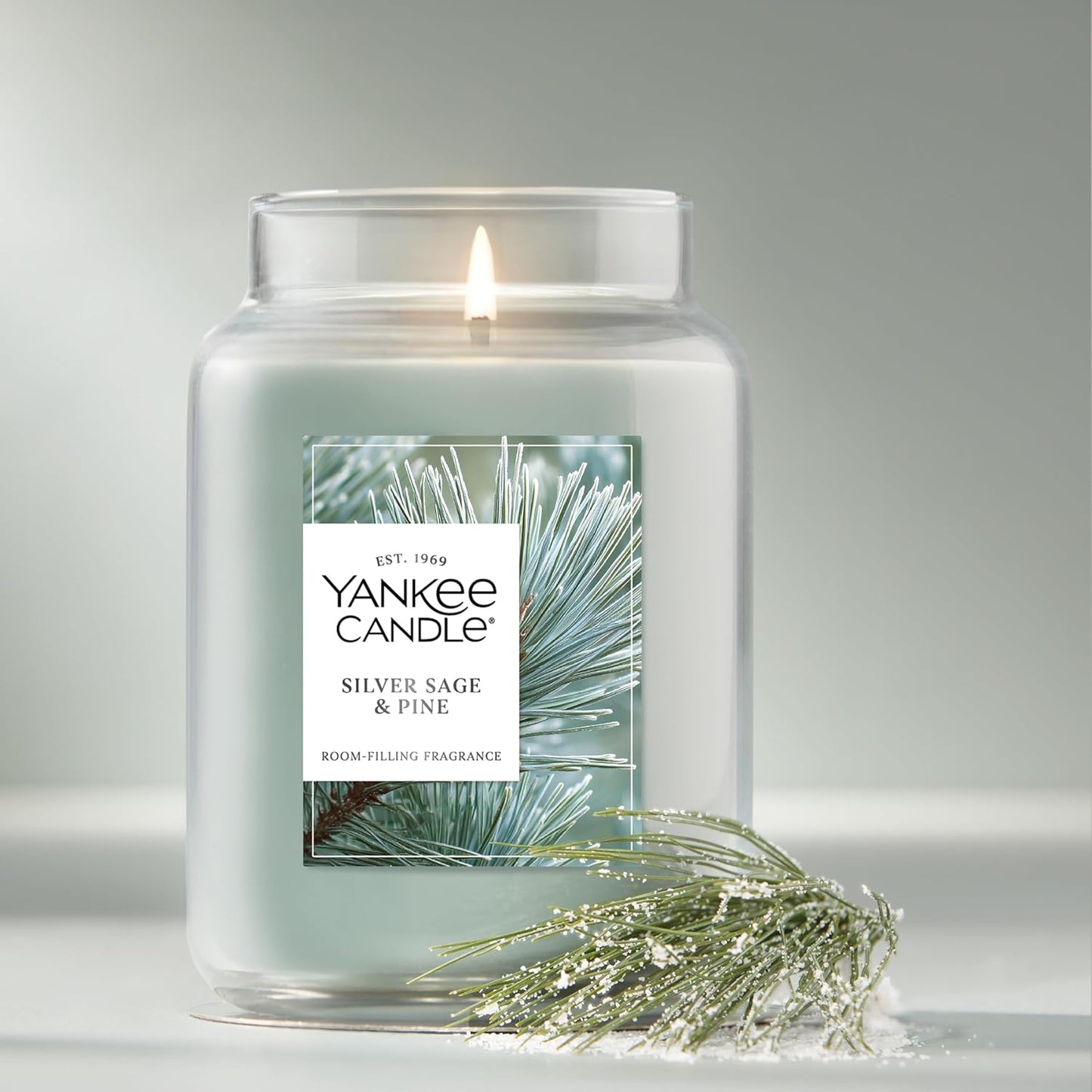 Yankee Candle Balsam & Cedar, Scented Candle, 22oz Large Jar with up to 150 Hour Burn Time, Giftable