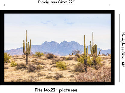 Americanflat 12x18 Poster Frame with Shatter-Resistant Glass - Signature Collection - Gallery-Style Frames Made of Engineered Wood - Photo Frame for Wall Display - Black - Colors B