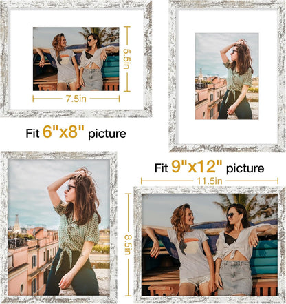 Vittanly 11x14 Picture Frame, Display Pictures 8x10 with Mat or 11x14 without Mat, Photo Frame for Wall Mounting, Black, 1 Pack - Colors B