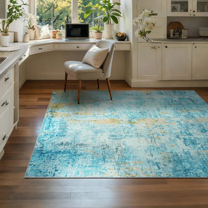 Ompaa 2x6 Rug Runners for Hallways Kitchen Runner Rug Non Slip Washable Grey Long Runner Rugs with Rubber Backing Soft Abstract Carpet Runner for Hallways, Kitchen, Bedroom, Bathroom, Entryway - Colors A