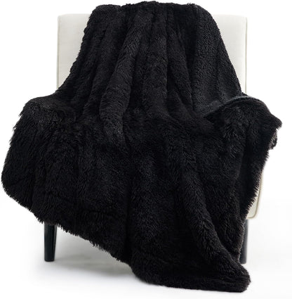 Bedsure GentleSoft Fluffy Fuzzy Faux Fur Throw Blanket for Couch, Soft Sherpa Fleece Cozy Gifts for Women, Plush Bed Blanket Room Decor for Men, Thick Warm Minky Teen Gifts Winter Bedding