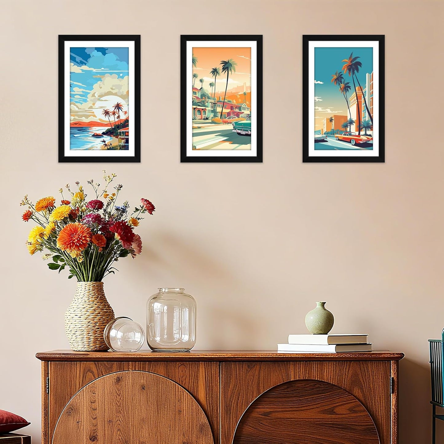 FIXSMITH 8x10 Picture Frame Set of 2, Photo Frame with HD Plexiglass, Display Pictures 5x7 with Mat or 8x10 Without Mat Multi Picture Frames Collage for Tabletop or Wall Display, Black