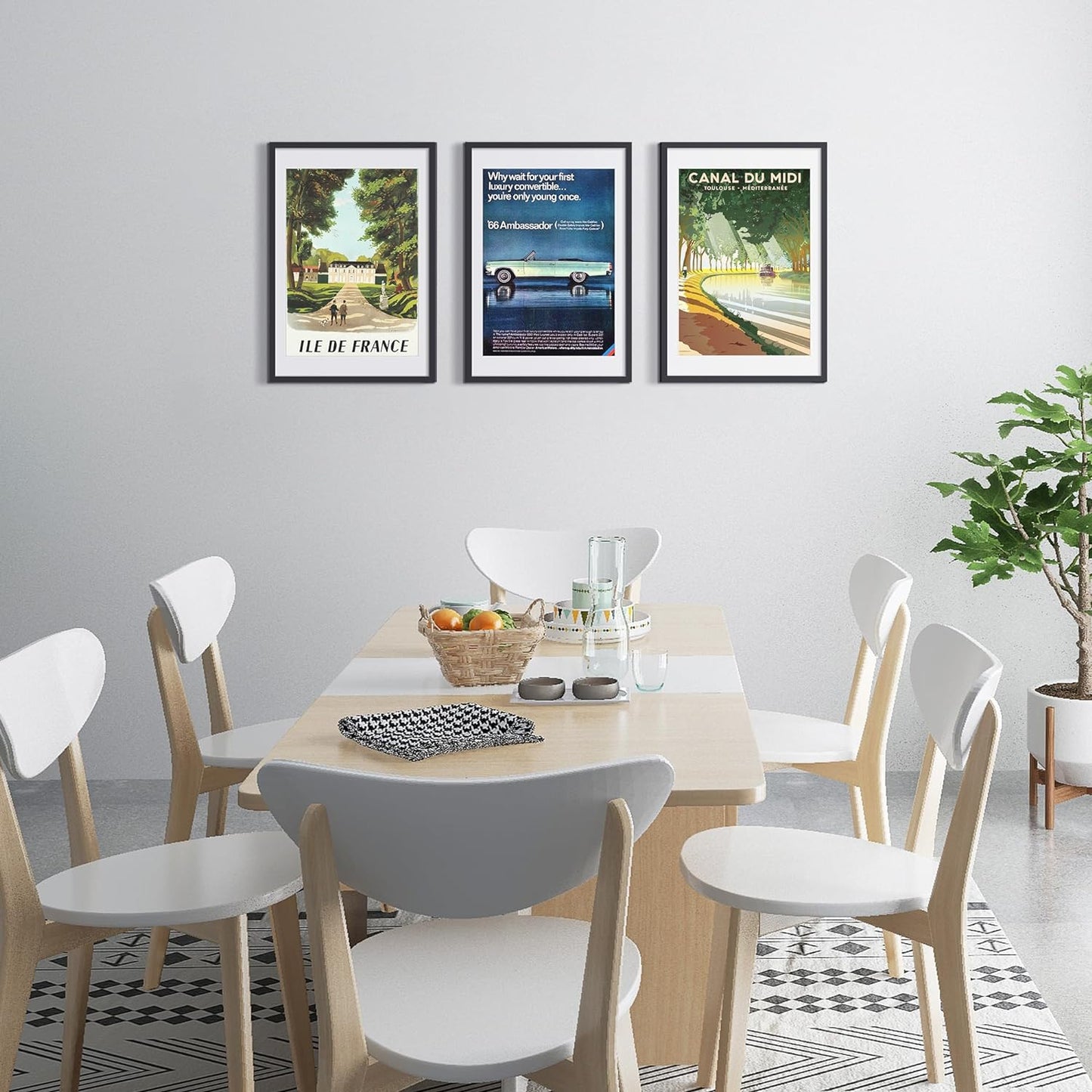 upsimples 8x10 Picture Frame, Display Pictures 5x7 with Mat or 8x10 Without Mat, Wall Hanging Photo Frame, Black, 1 Pack - Colors A
