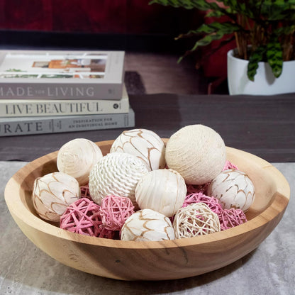 ANDALUCA Decorative Balls Bag Bowl Filler Home Decor (Beige)