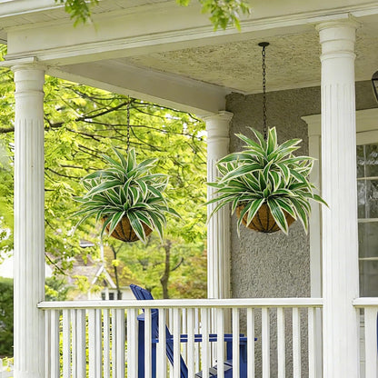 4Pcs Fake Ferns,Faux Outdoor Plants UV Resistant,3D Real Touch Fake Plants Total 60 Blades,Weatherproof Artificial Plants Outdoor Indoor for Garden Porch Home Office Living Room Decor