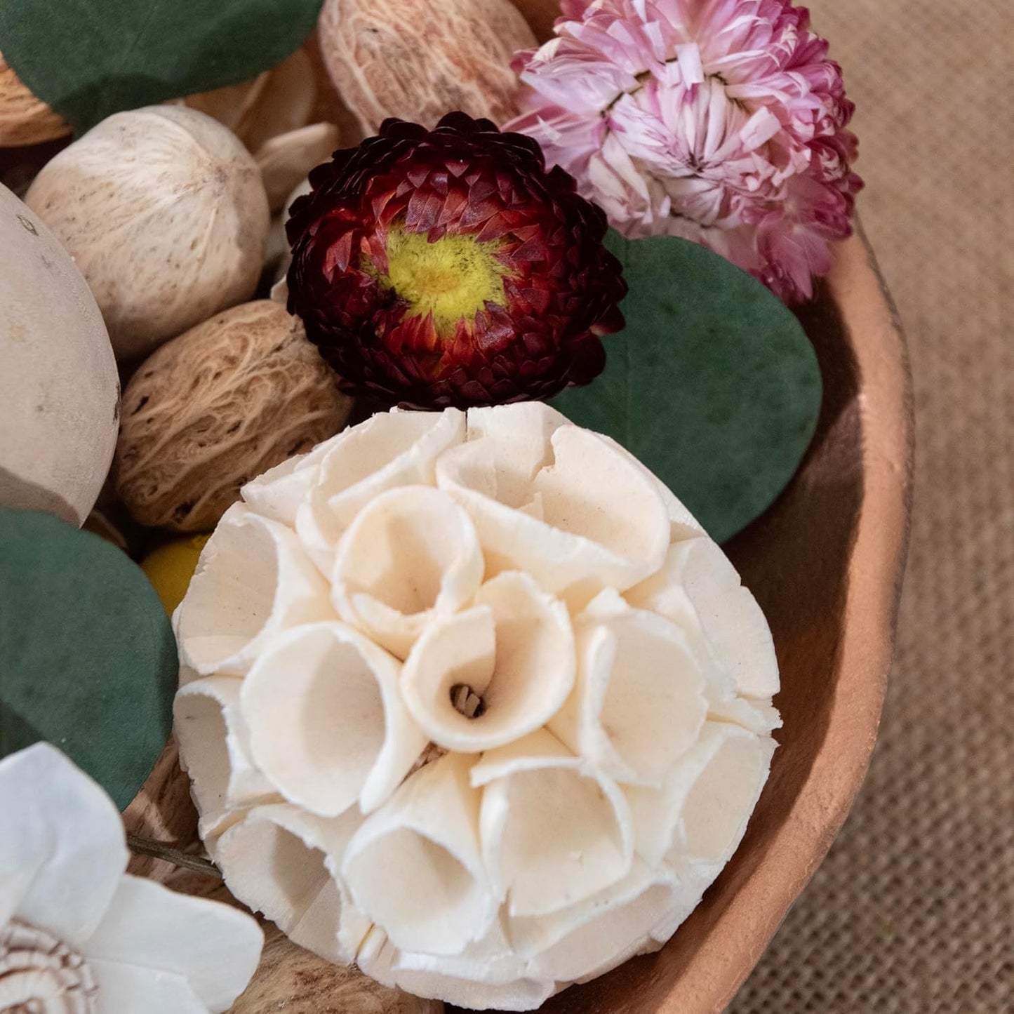 ANDALUCA Maison Box Fragrance Potpourri Decorative Vase & Bowl Filler Home Décor (Coconut Sandalwood)