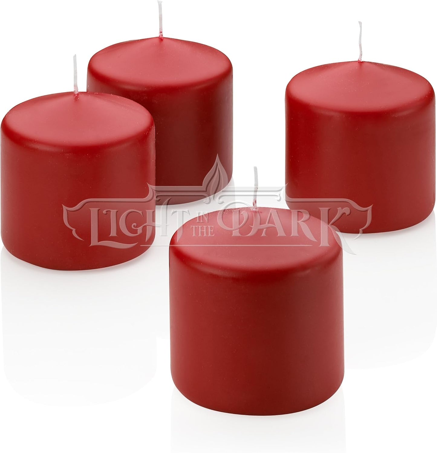 French Vanilla Pillar Scented Candles 3" Tall X 3" Wide Set of 4