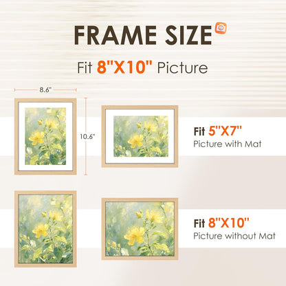 FIXSMITH 10 Pack Picture Frames Collage Wall Decor for Mounting or Tabletop Display, Gallery Wall Frame Set with Two 8x10 Black Frames, Four 5x7 Frames and Four 4x6 Frames, Multi-Pack Photo Frame Set