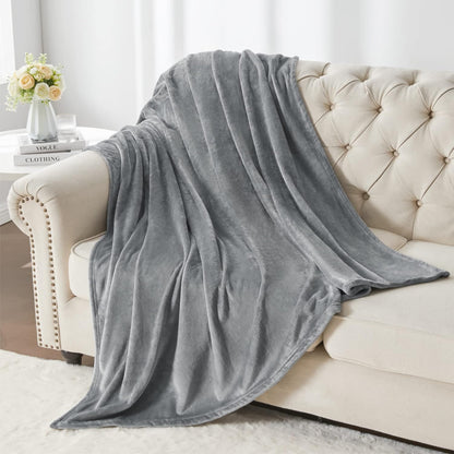 BEDELITE Fleece Blanket Black Throw Blankets for Couch & Bed, Luxury Plush Cozy Fuzzy Blanket 50x60 inches, Super Soft Warm Lightweight Throw Blanket for Travel Camping - Colors B
