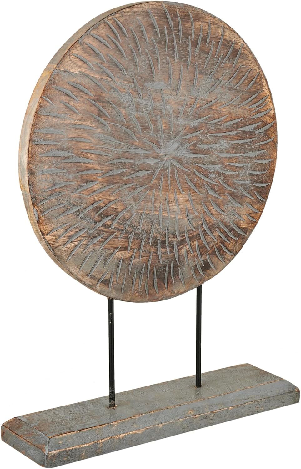 Housewarming Gifts Farmhouse Table Sculpture Home Decor Statue Mandala Carved for Modern Home 10" x 14", Living Room, Fireplace Mantel Shelf, Table and Entryway Decor Stand (Design 1)