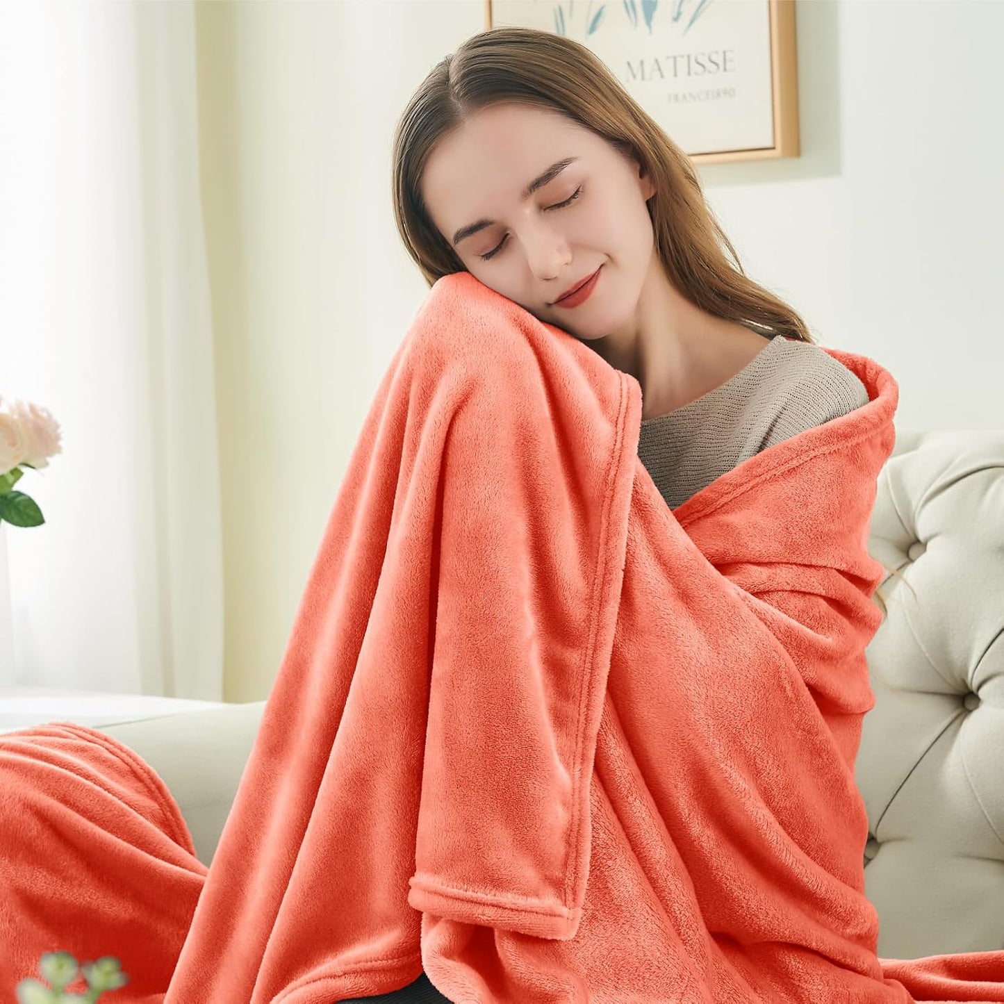 BEDELITE Fleece Blanket Black Throw Blankets for Couch & Bed, Luxury Plush Cozy Fuzzy Blanket 50x60 inches, Super Soft Warm Lightweight Throw Blanket for Travel Camping - Colors A