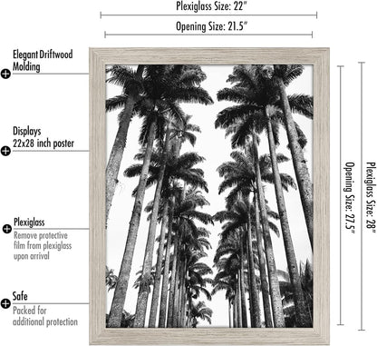 Americanflat 16x20 Picture Frame with Polished Plexiglass - Black Picture Frame - Wide Photo Frames Made of Engineered Wood for Vertical or Horizontal Wall Display - Epic Collection - Black - Colors A