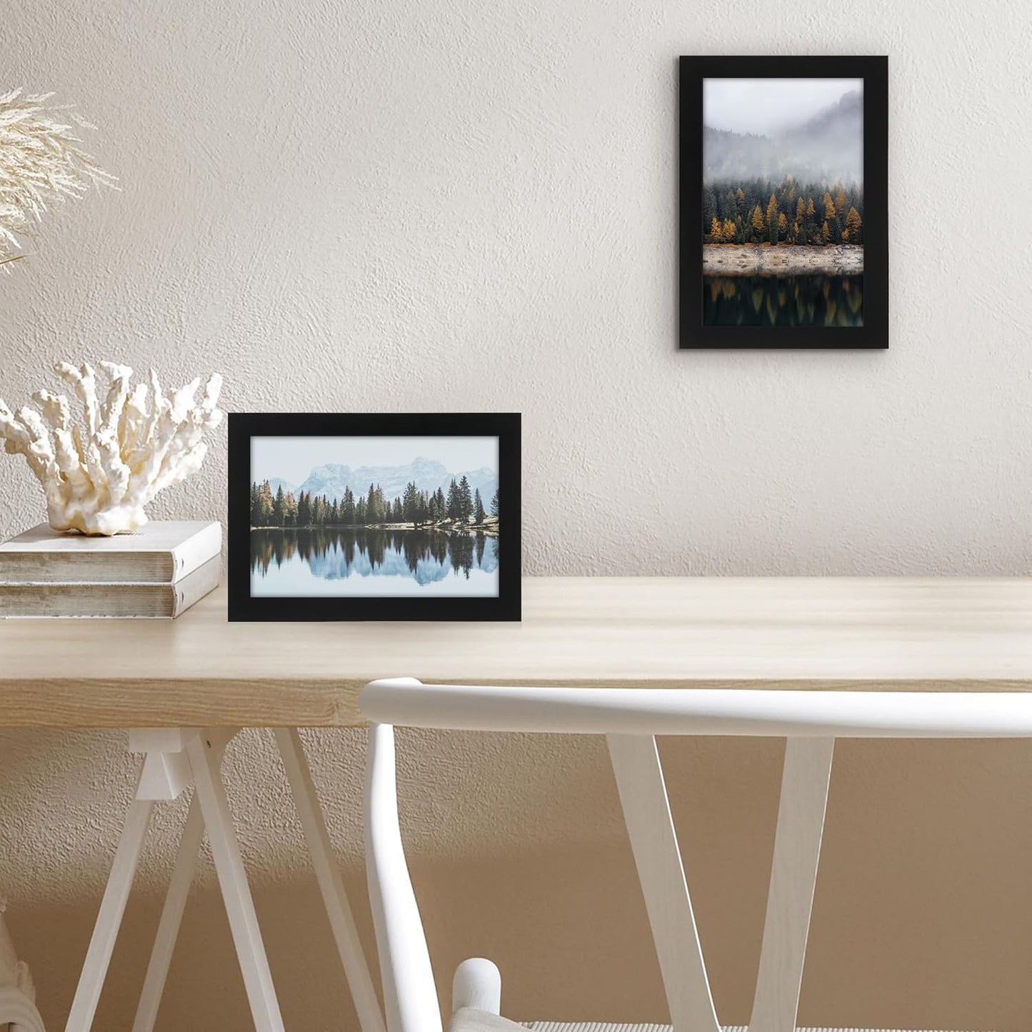 Americanflat 12x18 Poster Frame with Shatter-Resistant Glass - Signature Collection - Gallery-Style Frames Made of Engineered Wood - Photo Frame for Wall Display - Black - Colors A