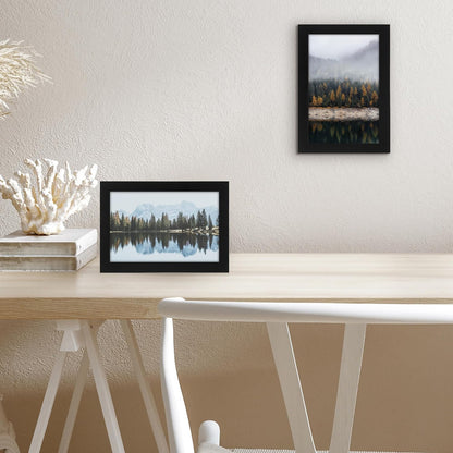 Americanflat 12x18 Poster Frame with Shatter-Resistant Glass - Signature Collection - Gallery-Style Frames Made of Engineered Wood - Photo Frame for Wall Display - Black - Colors A