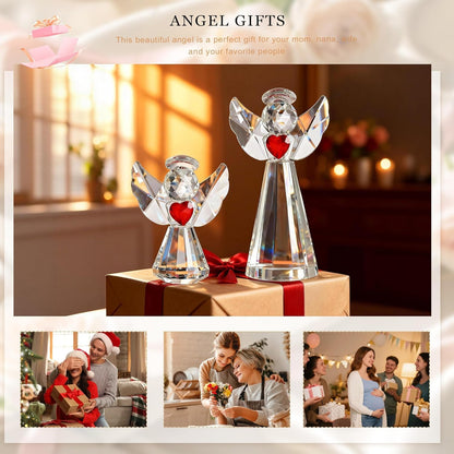 HDCRYSTALGIFTS 3.3'' Crystal Bird Figurine Collectible Art Glass Animal Figurines Table Home Decor Paperweight Valentine’s Day for Women