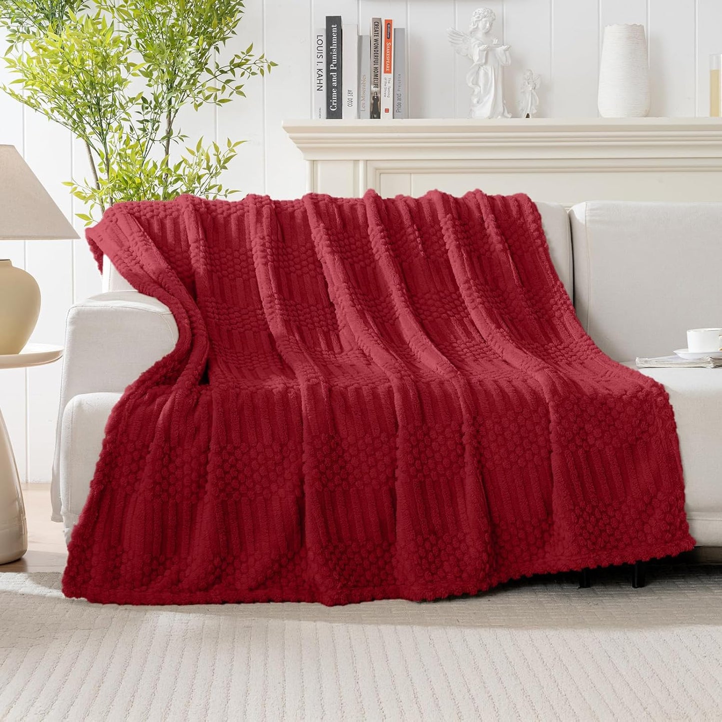 50x70 Inch Rust Throw Blanket - Soft & Fluffy Fleece, Cute & Aesthetic, Perfect for Sofa, Couch, Chair, Bed, Living Room & Bedroom, All-Season Use, Plush & Cozy Decorative Blanket