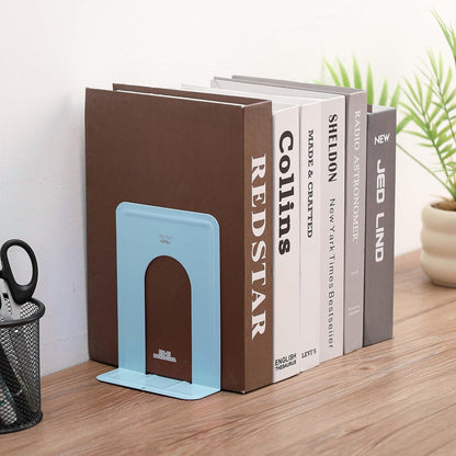 Mr. Pen- Book Ends, Black, 4 Pack, Heavy Duty Metal Bookends for Shelves, Book Holders for Shelves, Metal Bookends