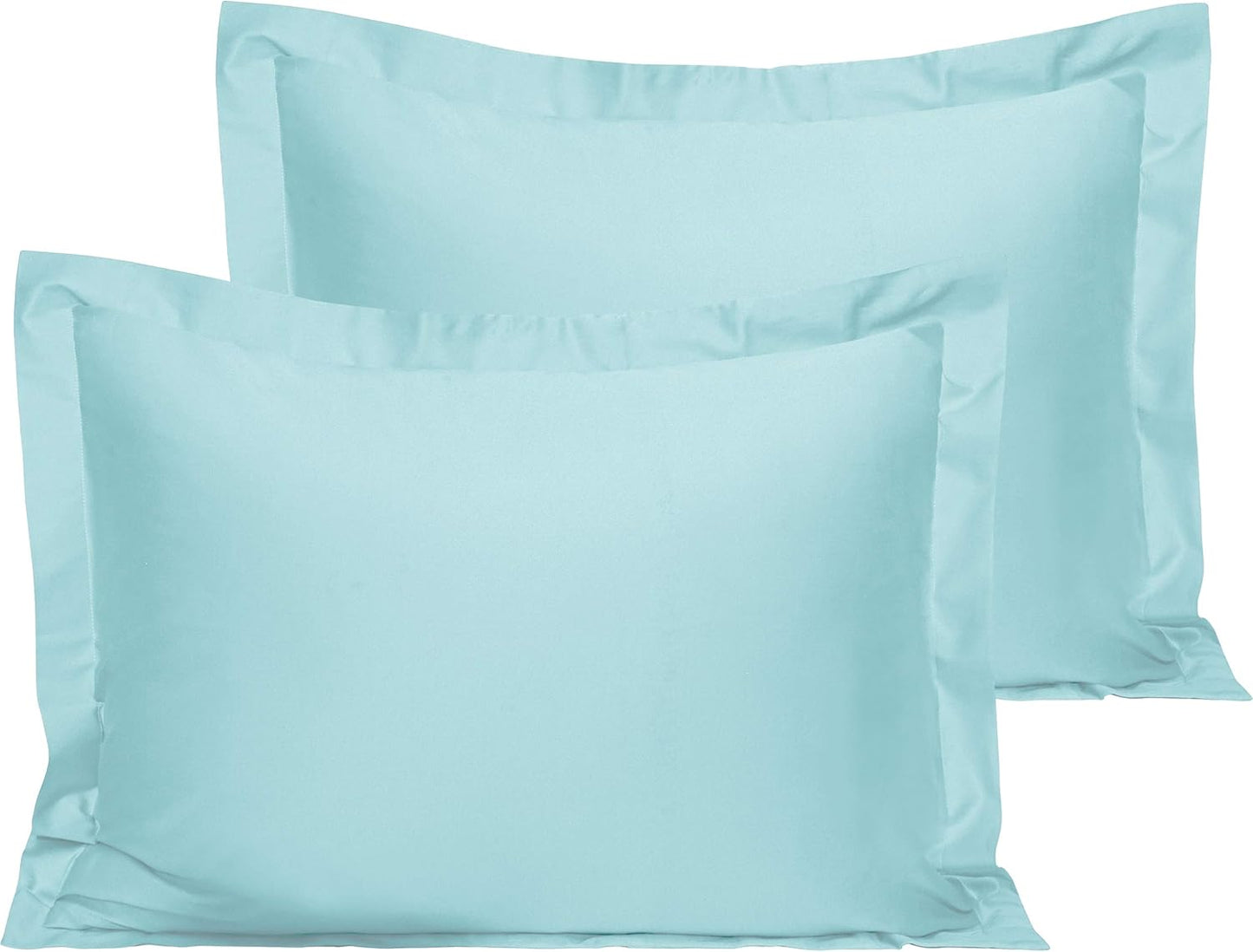 NTBAY Cotton 26x26 Euro Sham Covers - 500 Thread Count Egyptian Cotton Euro Pillow Covers, 2 Pack Super Soft and Breathable 26x26 Pillow Covers, Square Pillow Cases, White