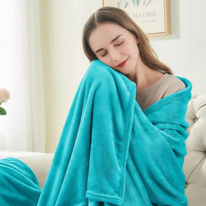 BEDELITE Fleece Blanket Black Throw Blankets for Couch & Bed, Luxury Plush Cozy Fuzzy Blanket 50x60 inches, Super Soft Warm Lightweight Throw Blanket for Travel Camping - Colors A