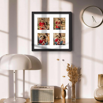 DUENPY 14x26 Collage Picture Frame 4x6 Collage Picture Frame Displays Twelve 4x6 inch Photos Available Horizontal Wall Mounting Display and Vertical Black - Colors A