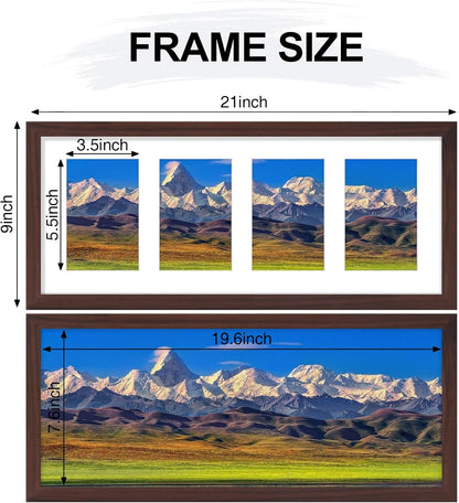 Vittanly 11x14 Collage Picture Frame, Displays 5Pcs 4x6 Pictures with Mat or 1Pcs 11x14 without Mat for Wall Mounting, Picture Frames Collage Wall Decor in Black, 1 Pack