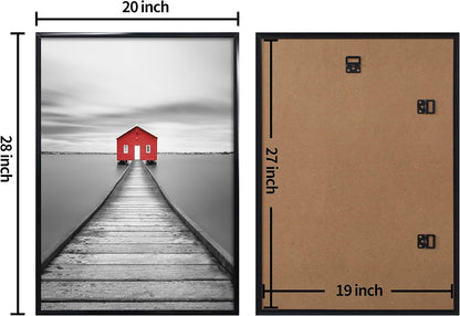 ELSKER&HOME 22.375 x 34 Poster Frame 3 Pack, Black Picture Frame for Horizontal or Vertical Wall Mounting, Sturdy and Scratch-proof