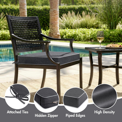 MIULEE Beige Outdoor Bench Cushion Set of 1, 48x18x3 Inch Waterproof Patio Seat Cushions for Swing and Outdoor Furniture Couch Sofa, 3 Year Color Fastness High Density Foam with Adjustable Ties