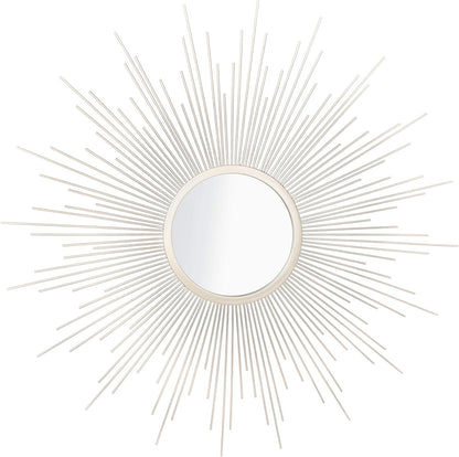 Safavieh Home Collection Alves 30-inch Champagne Sunburst Round Mirror