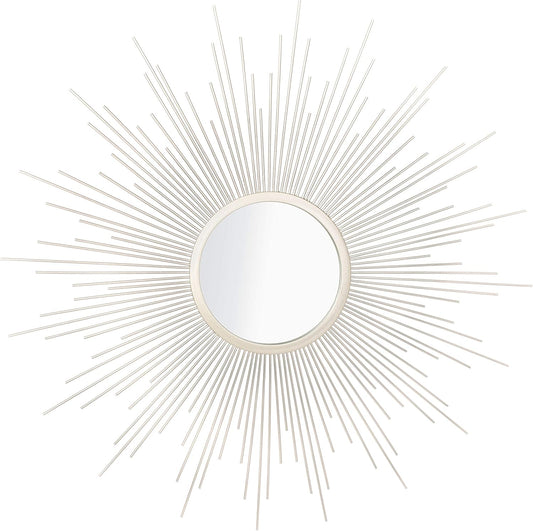 Safavieh Home Collection Alves 30-inch Champagne Sunburst Round Mirror