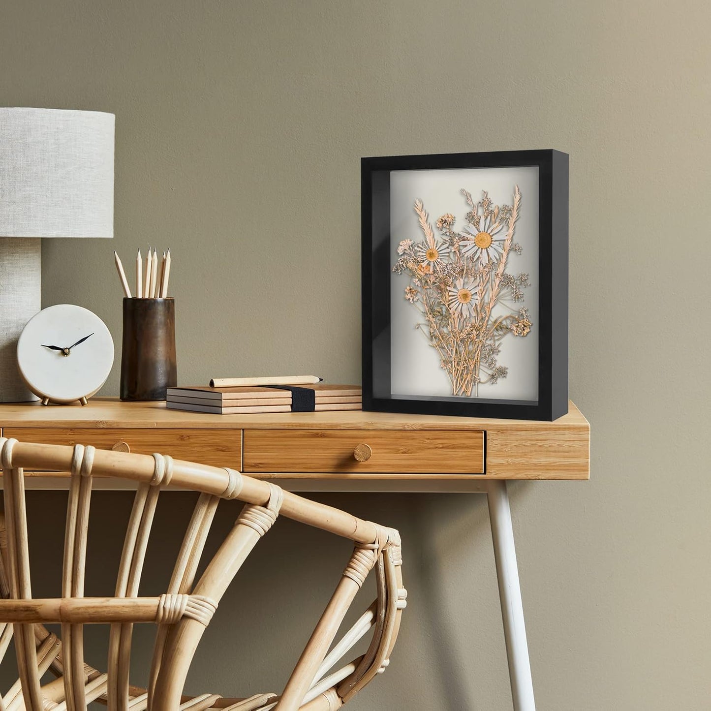 Americanflat 12x16 Shadow Box Frame with Polished Plexiglass - Silhouette Collection - Large Shadow Box Display Case for Tabletop and Wall Display - Black with Soft Felt Back