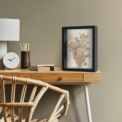 Americanflat 12x16 Shadow Box Frame with Polished Plexiglass - Silhouette Collection - Large Shadow Box Display Case for Tabletop and Wall Display - Black with Soft Felt Back