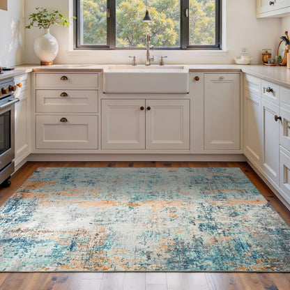 Ompaa 2x6 Rug Runners for Hallways Kitchen Runner Rug Non Slip Washable Grey Long Runner Rugs with Rubber Backing Soft Abstract Carpet Runner for Hallways, Kitchen, Bedroom, Bathroom, Entryway - Colors B