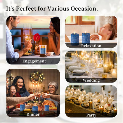 KONNI Coffee Layered Pillar Candles Set of 3, 3"x 4" Unscented Pillar Candles Bulk, 39 Hours Long Burning Candles, Smokeless&Dripless Round Candle for Wedding, Home Decoration, Parties, Spas, Dinner